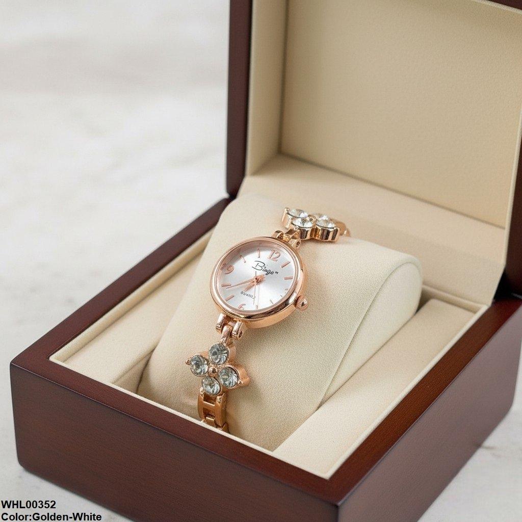 WHL00352 ZWA Round Flower Chain Watch - WHL