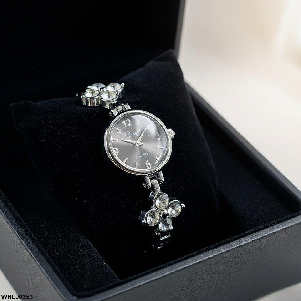 WHL00353  ZWA Round Flower Chain Watch - WHL