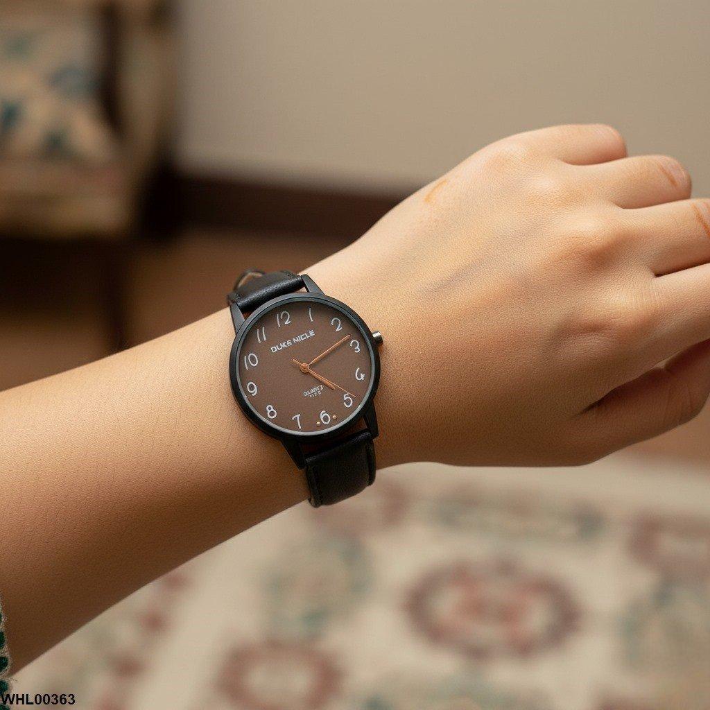 WHL00363 ZWA Round Brown Dial Unisex Watch - WHL