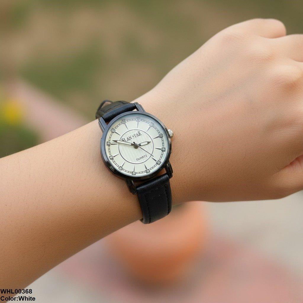 WHL00368 IWA Round Black Bezel Dial Unisex Watch - WHL