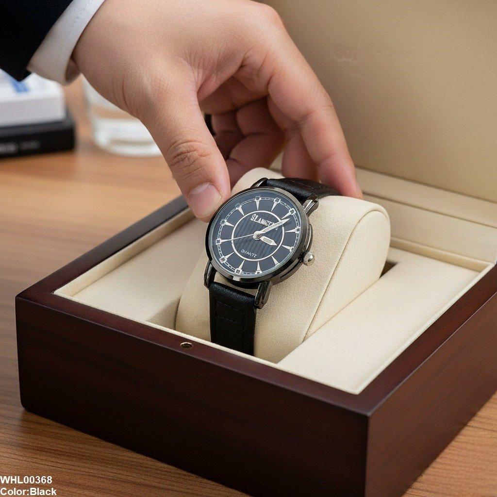 WHL00368 IWA Round Black Bezel Dial Unisex Watch - WHL