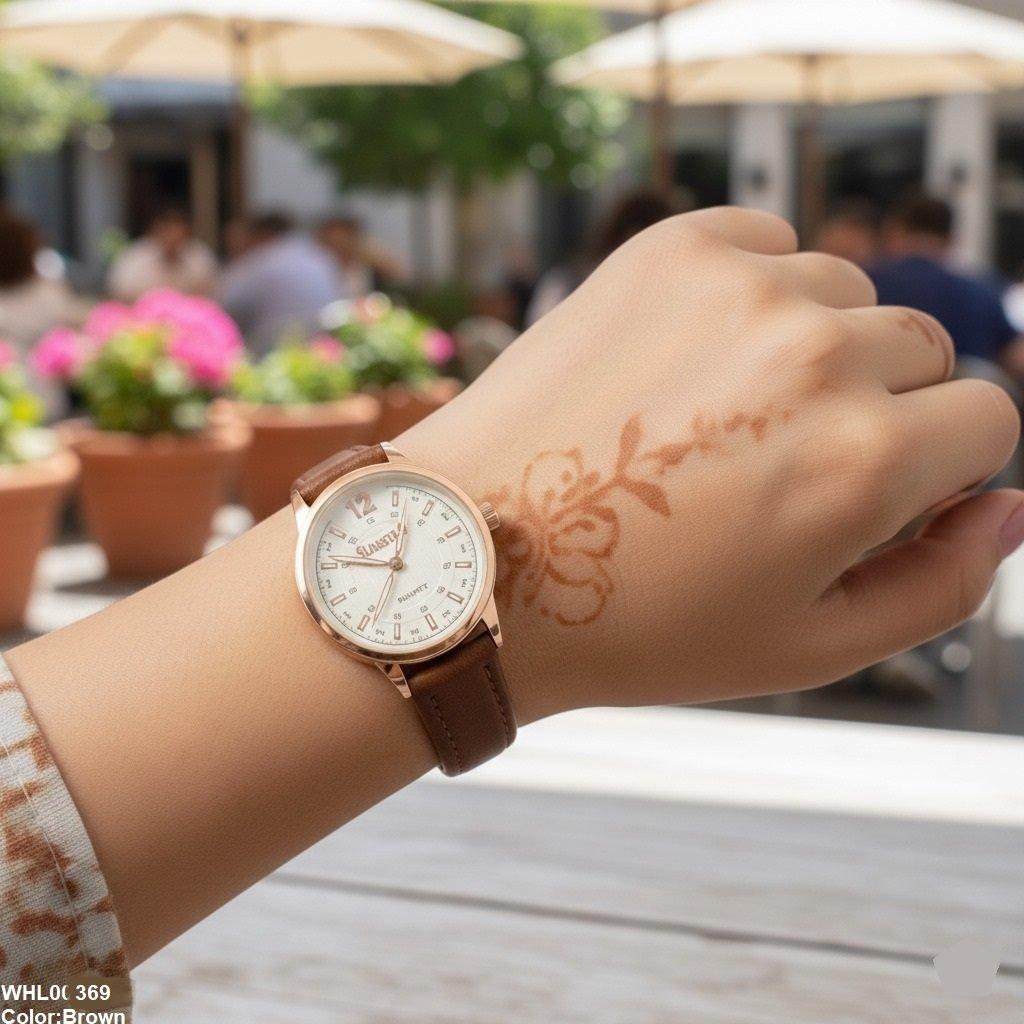 WHL00369 IWA Round Luxe Leather Unisex Watch - WHL