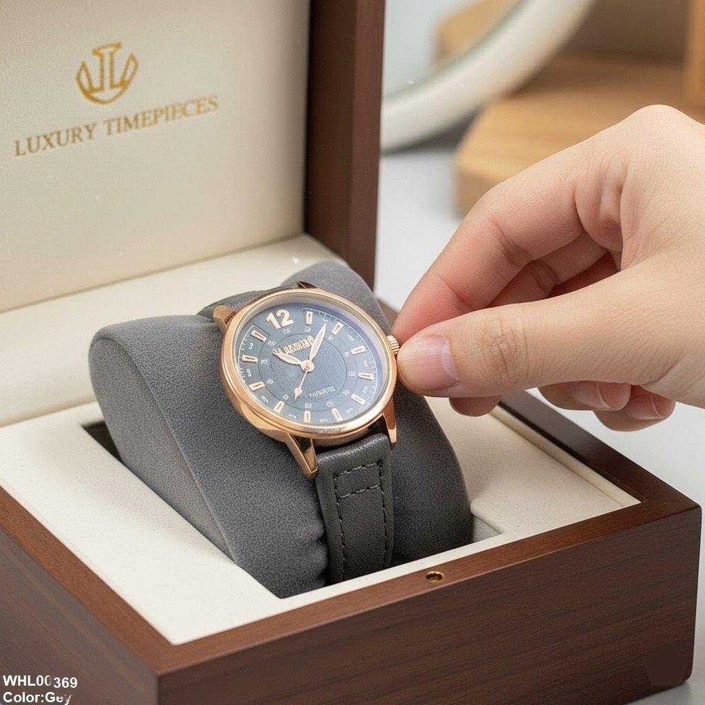 WHL00369 IWA Round Luxe Leather Unisex Watch - WHL