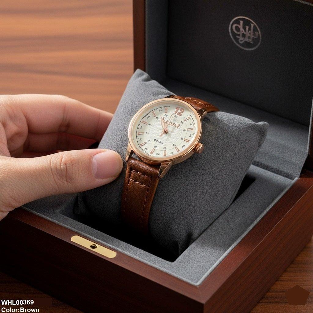 WHL00369 IWA Round Luxe Leather Unisex Watch - WHL