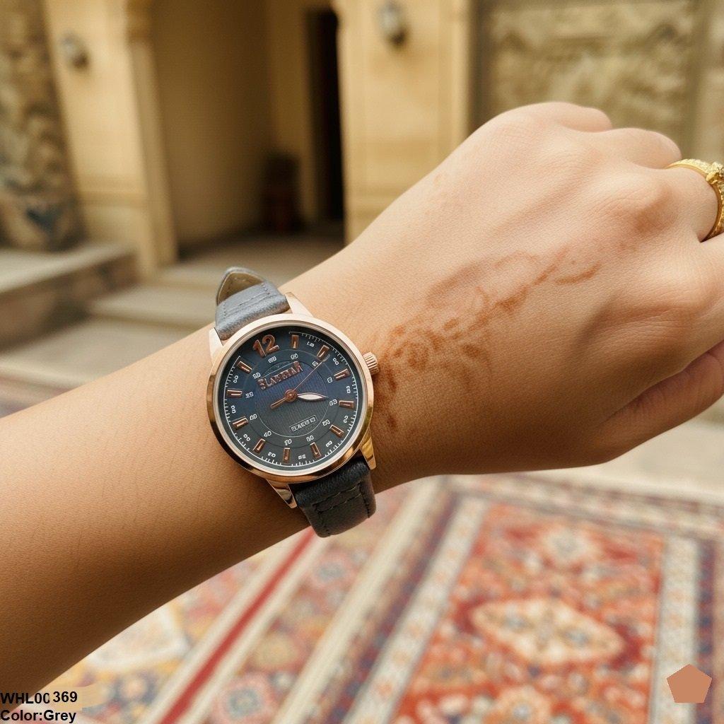 WHL00369 IWA Round Luxe Leather Unisex Watch - WHL