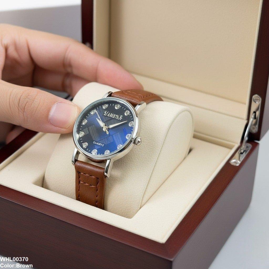 WHL00370 IWA Round Stone Dial Unisex Watch - WHL