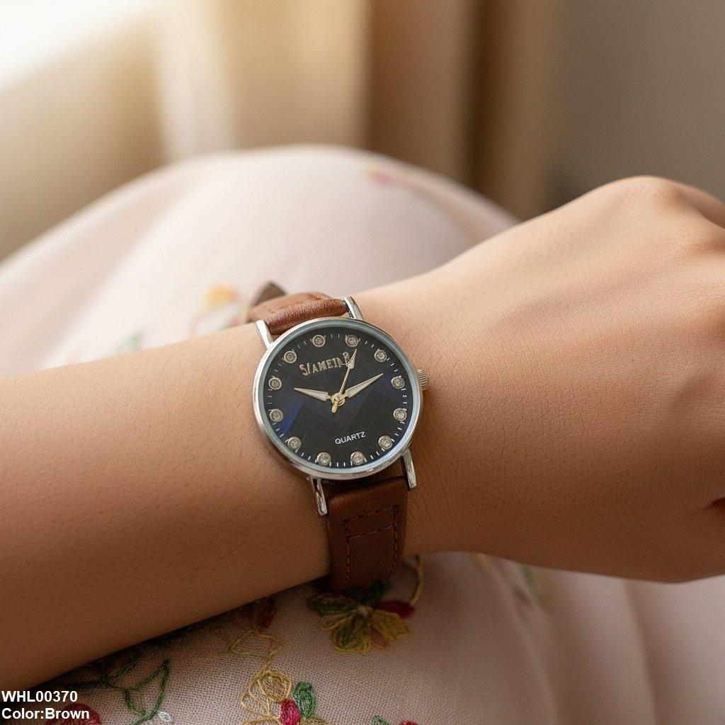 WHL00370 IWA Round Stone Dial Unisex Watch - WHL