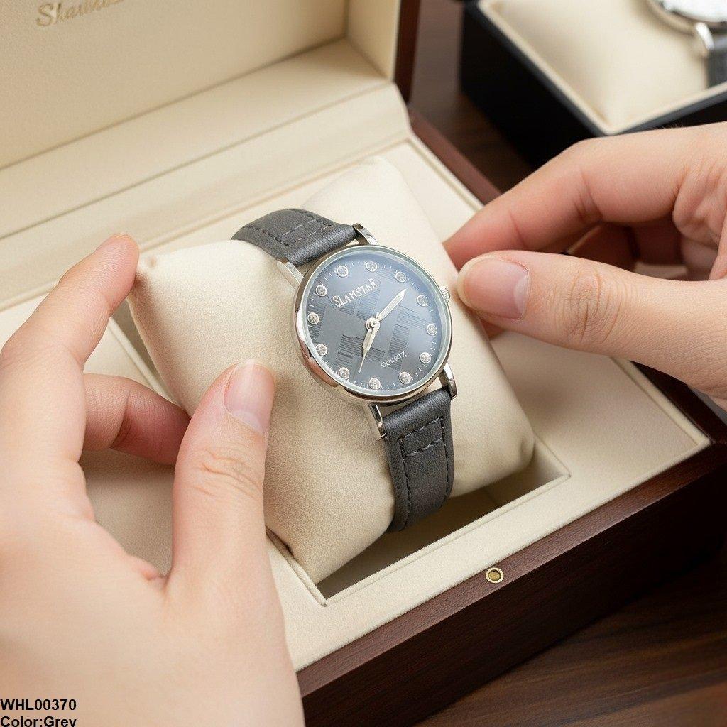 WHL00370 IWA Round Stone Dial Unisex Watch - WHL