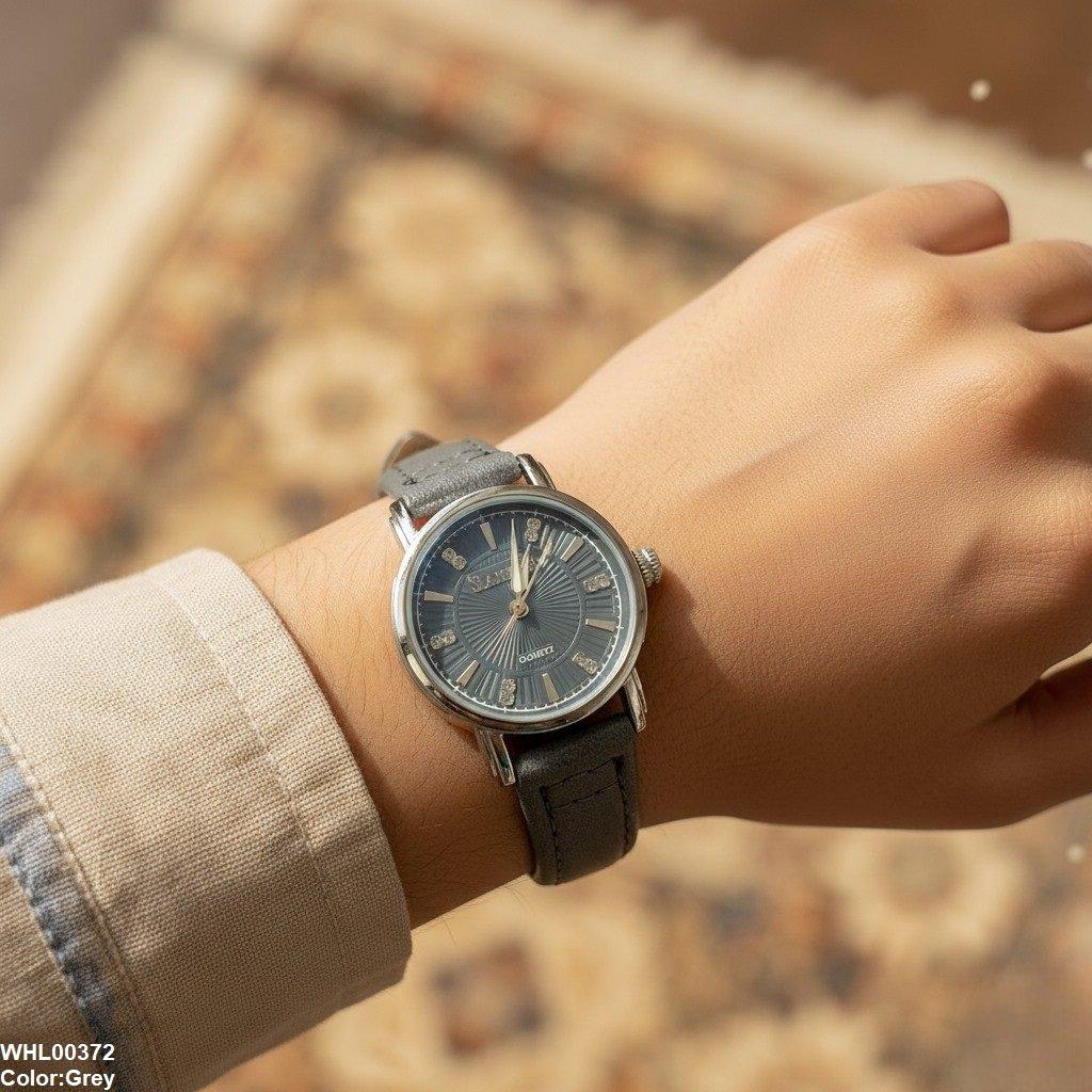 WHL00372 IWA Round Double Stone Dial Unisex Watch - WHL