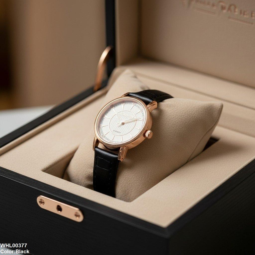 WHL00377 IWA Round Stone White Dial Unisex Watch - WHL