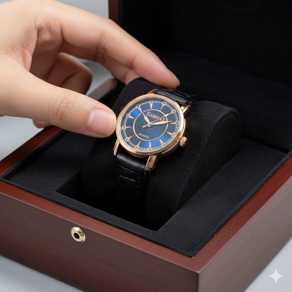 WHL00378 IWA Round Stone Dial Women's Watch - WHL