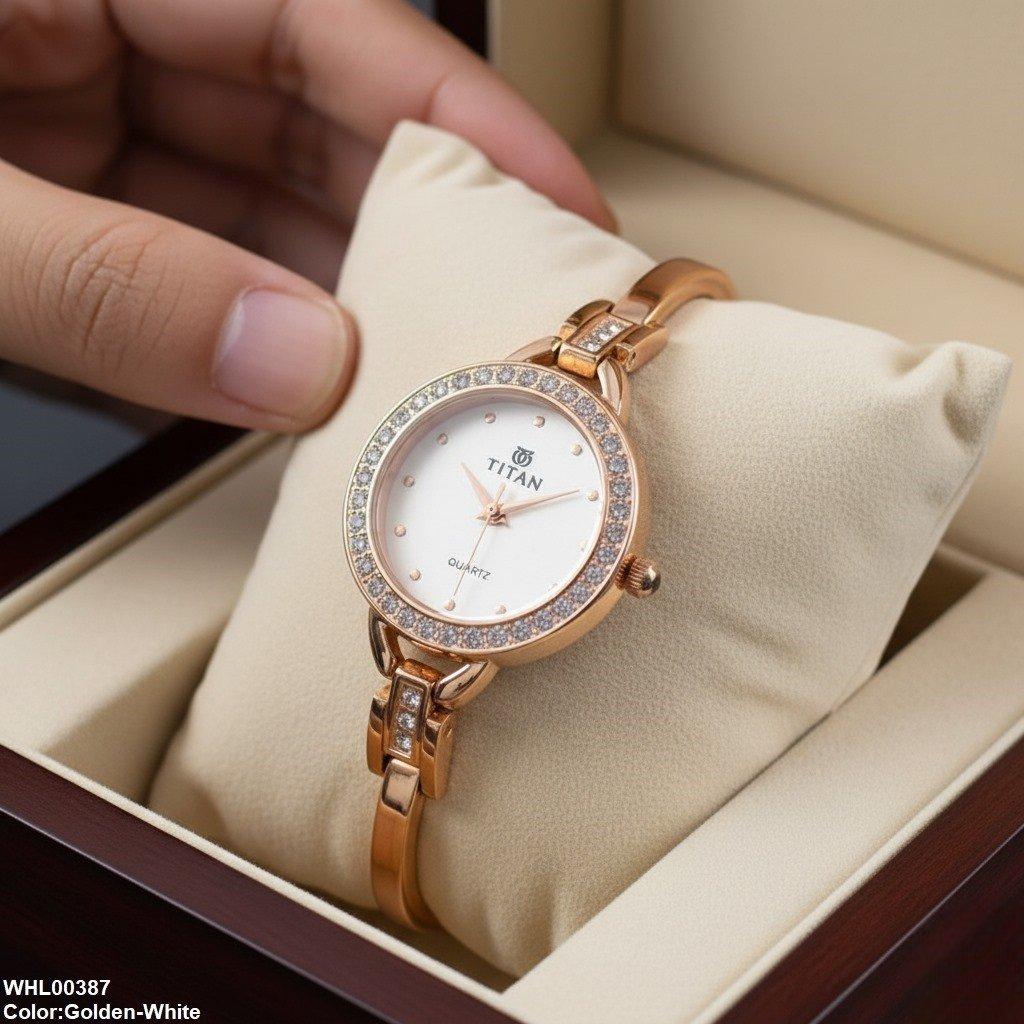 WHL00387 IWA Round Rhinestone Bezel Women's Watch - WHL