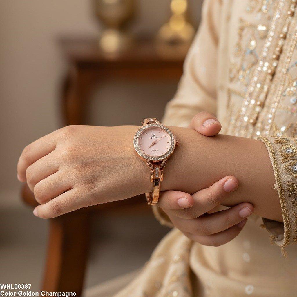 WHL00387 IWA Round Rhinestone Bezel Women's Watch - WHL