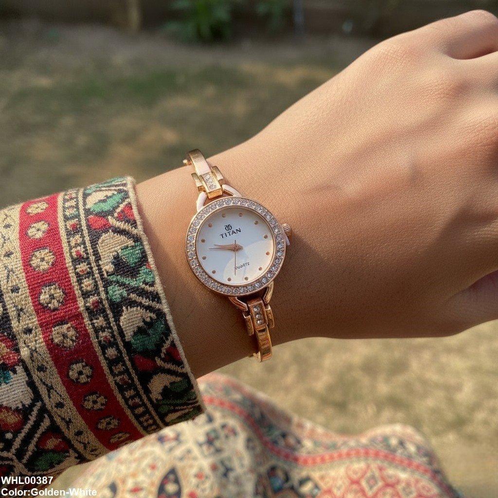 WHL00387 IWA Round Rhinestone Bezel Women's Watch - WHL