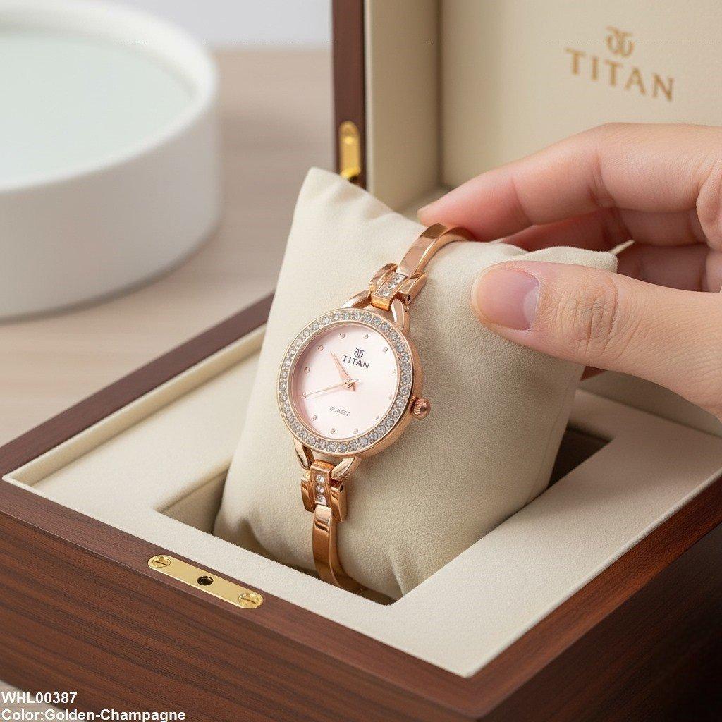 WHL00387 IWA Round Rhinestone Bezel Women's Watch - WHL