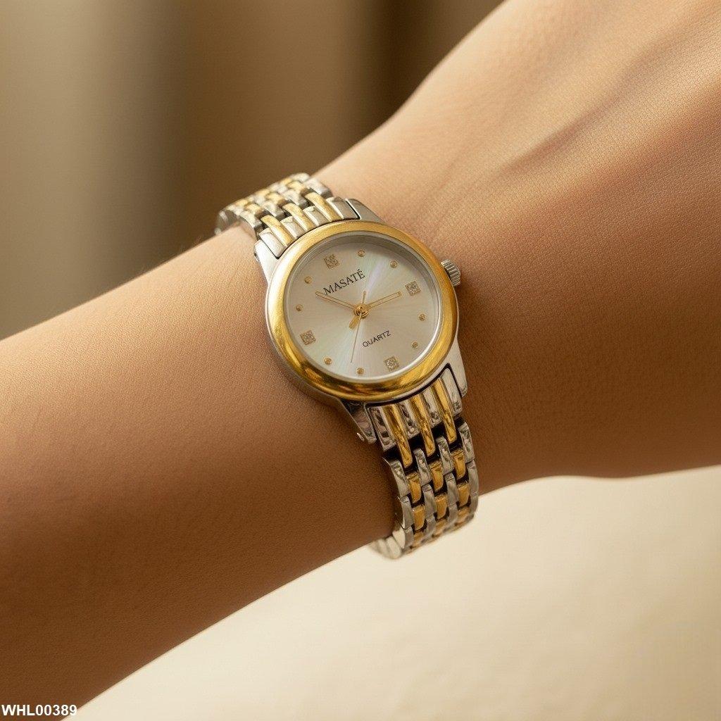 WHL00389 IWA Round Gold-Tone Women's Watch - WHL