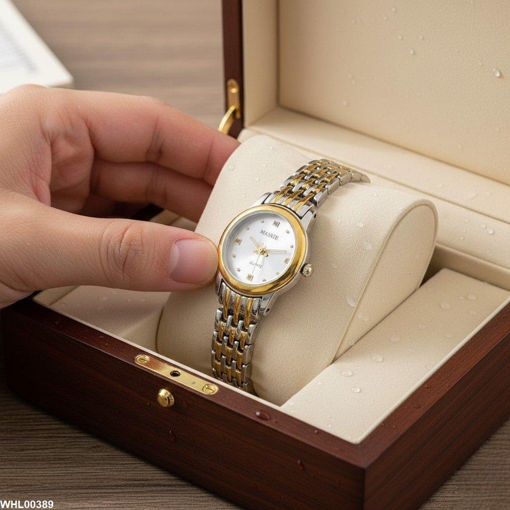 WHL00389 IWA Round Gold-Tone Women's Watch - WHL