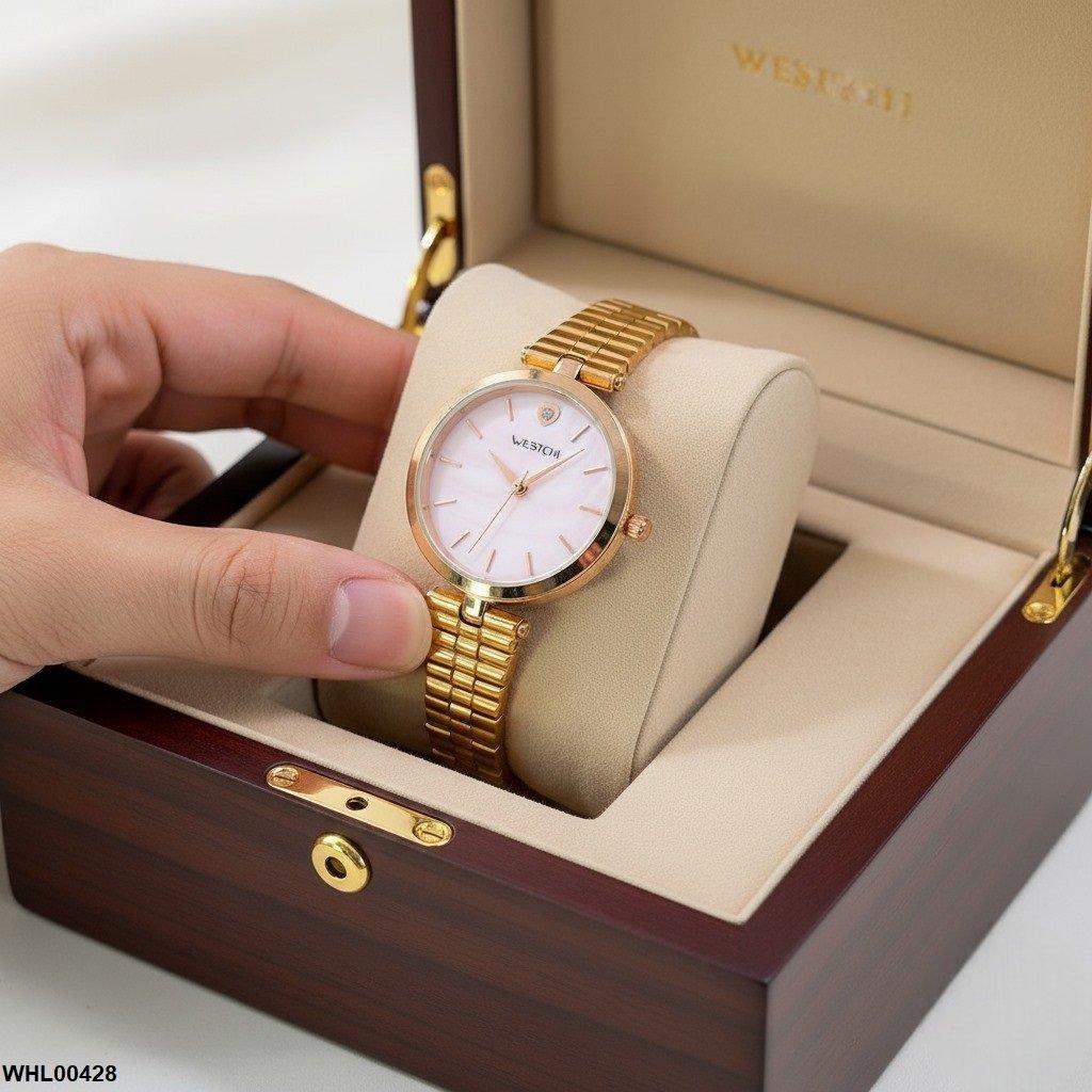 WHL00428 IWA Round Heart Stone Dial Women's Watch - WHL