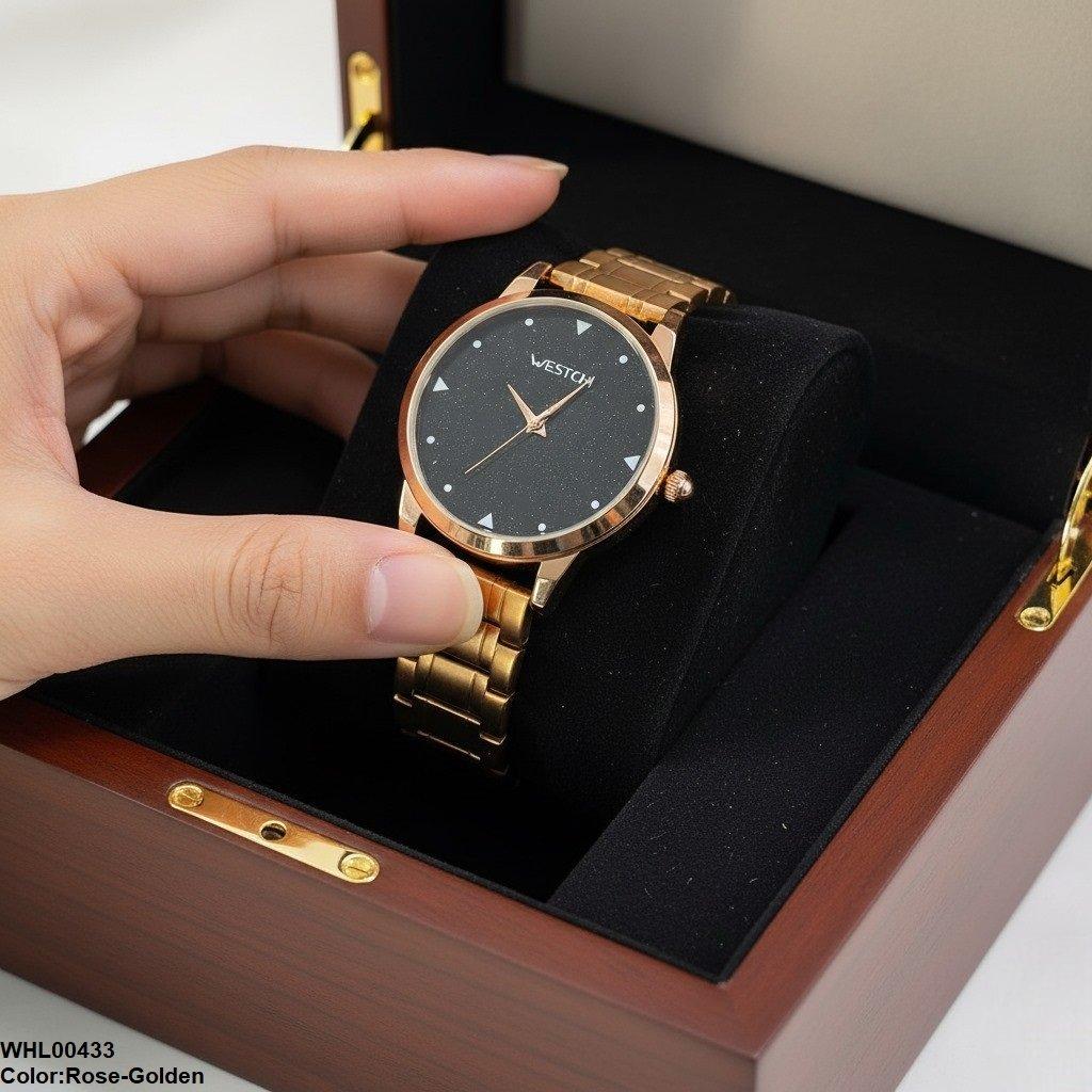 WHL00433 IWA Round Black Dial Women's Watch -