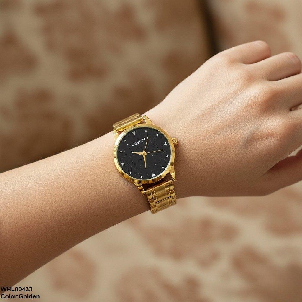WHL00433 IWA Round Black Dial Women's Watch -