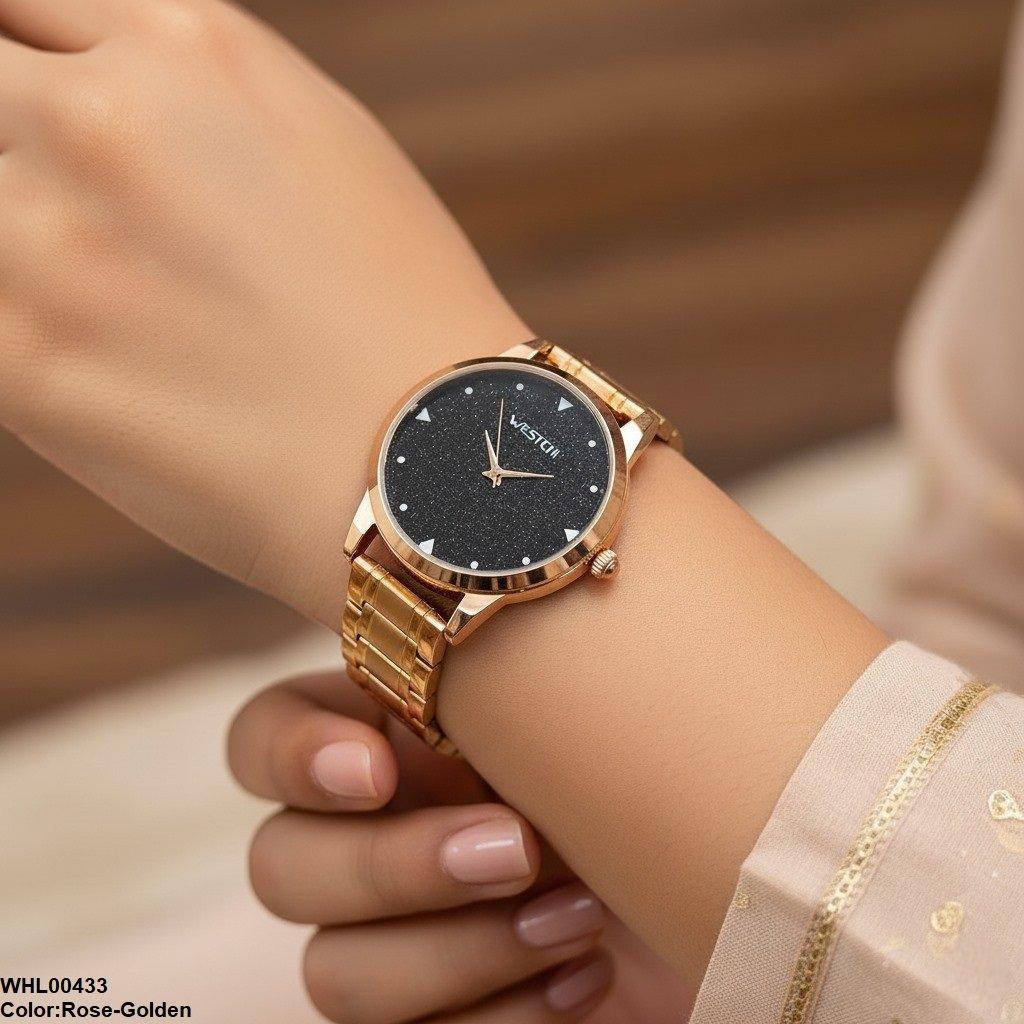 WHL00433 IWA Round Black Dial Women's Watch -