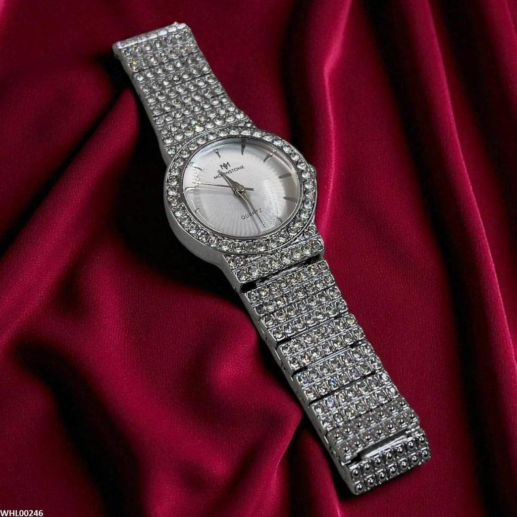 WHL00246 BWS Round Stone Quartz Watch - WHL