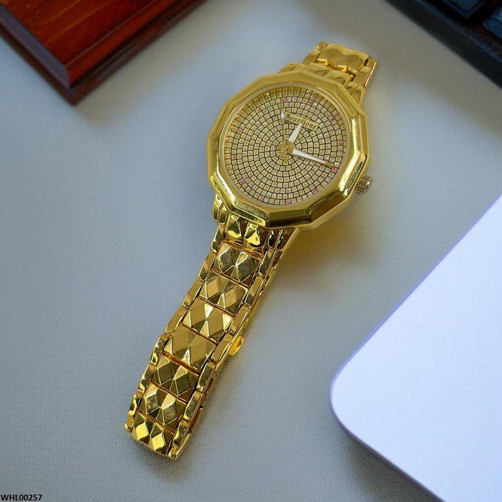 WHL00257 IWA Small Square Dial Diamond Patterned Braclet Watch - WHL