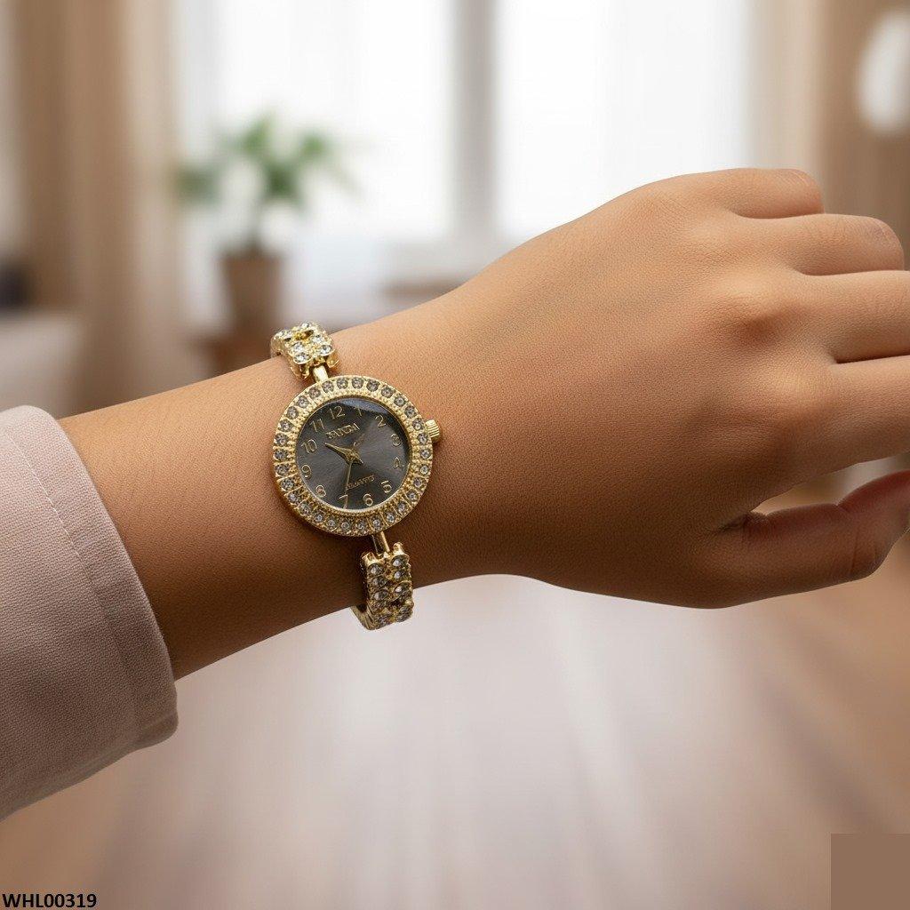 WHL00319 ZWA Rhinestone studded Watch - WHL