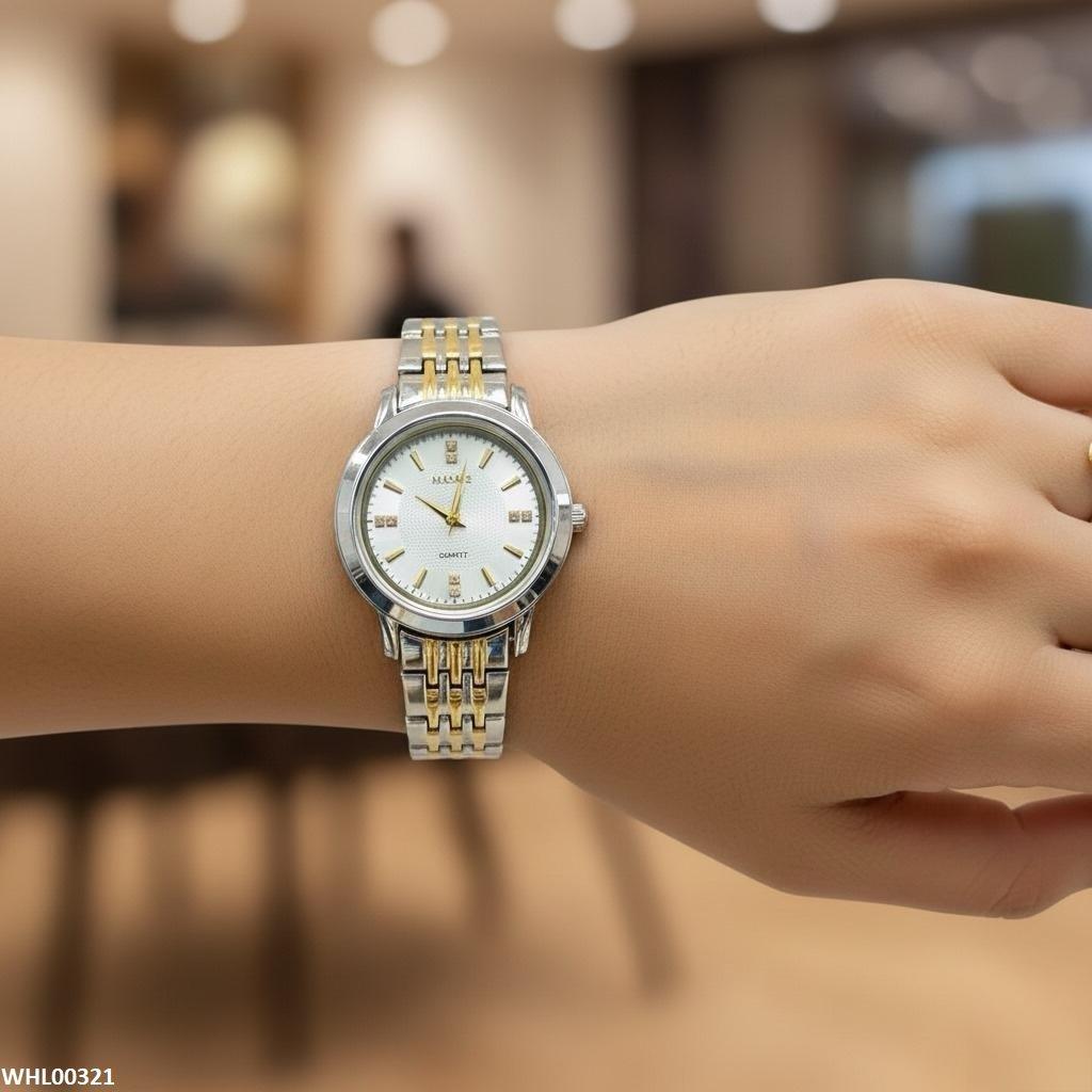 WHL00321 IWA Round Bezel Chain Watch - WHL