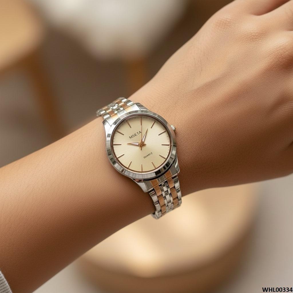 WHL00334 IWA Round Champagne Dial Watch - WHL