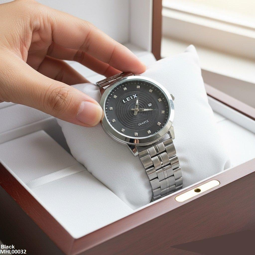 MHL00032 IWA Square Stone Round Men's Watch - MHL