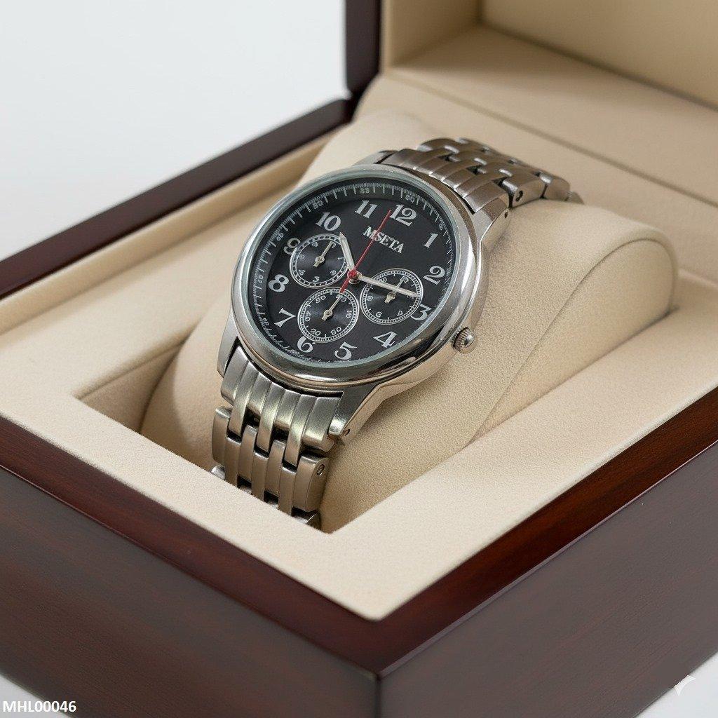 MHL00046 IWA Round Analog Black Dial Men's Watch - MHL