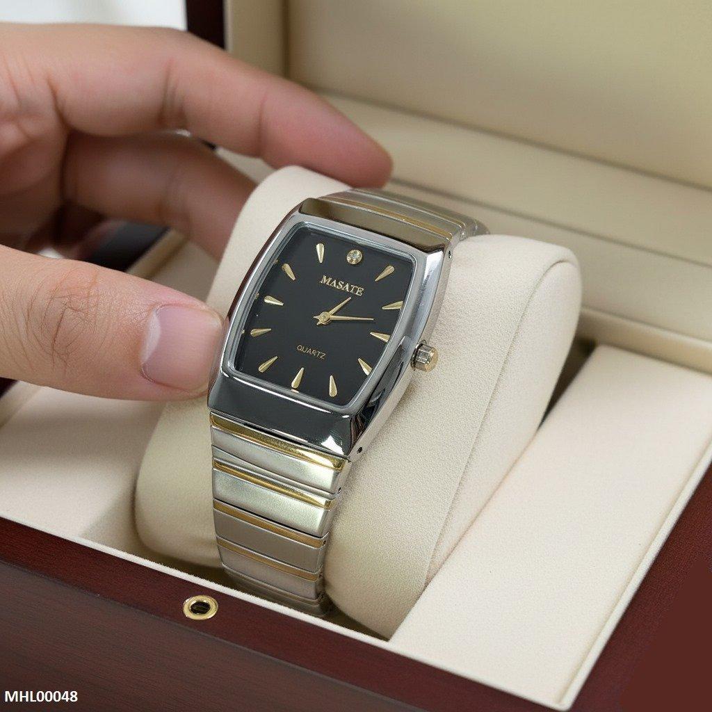 MHL00048 IWA Rectangle Black Dial Men's Watch - MHL