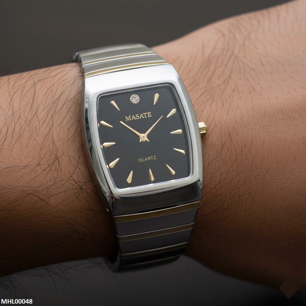 MHL00048 IWA Rectangle Black Dial Men's Watch - MHL