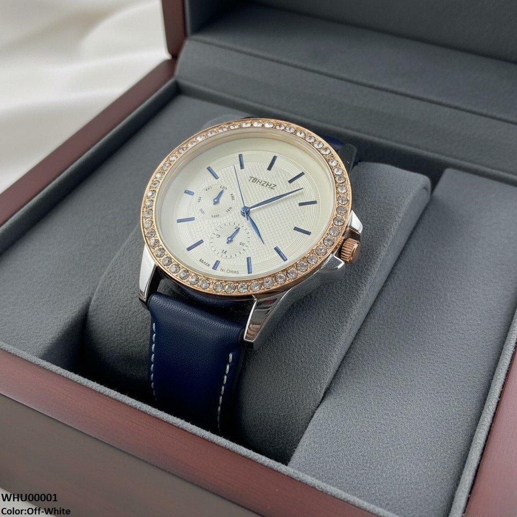 WHU00001 IWA Round Stone Dial Unisex Watch - WHU