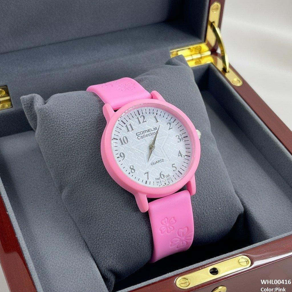 WHL00416 IWA Star White Dial Rubber Strap Women's Watch - WHL