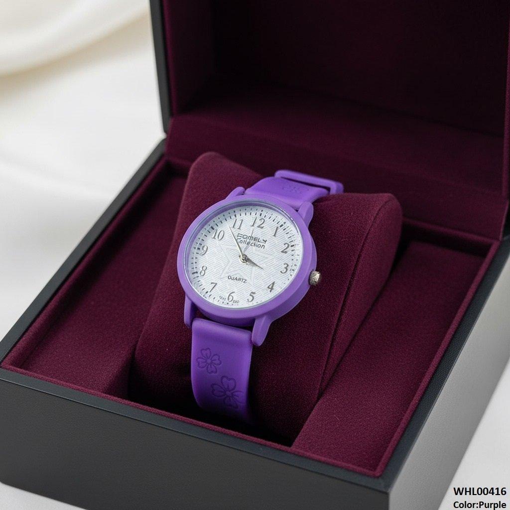 WHL00416 IWA Star White Dial Rubber Strap Women's Watch - WHL