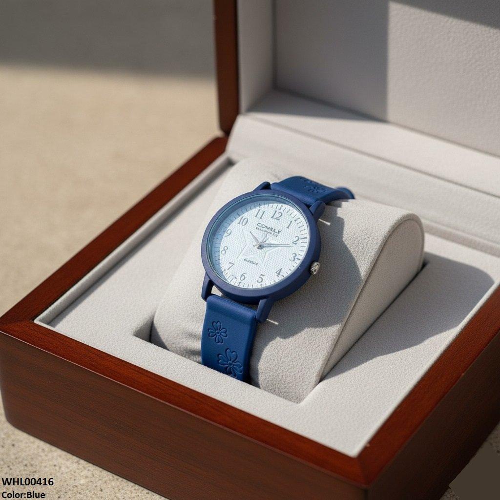 WHL00416 IWA Star White Dial Rubber Strap Women's Watch - WHL