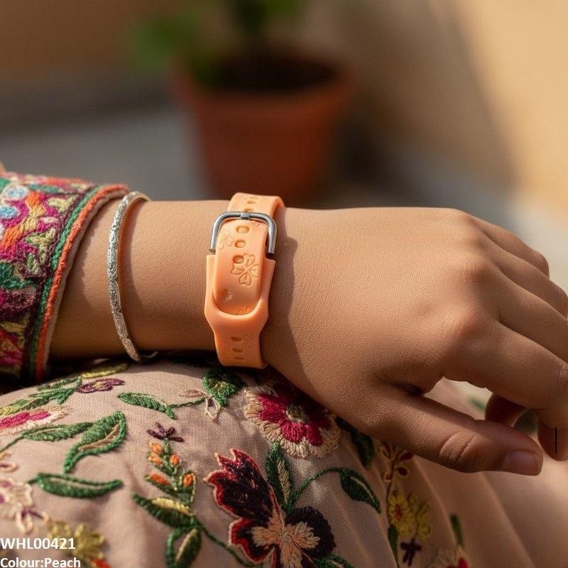 WHL00421 IWA Stone Dial Rubber Strap Women's Watch - WHL