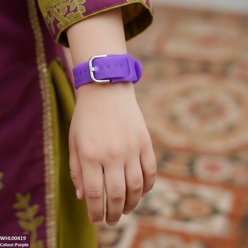 WHL00419  IWA Round Leaf Dial Rubber Strap Women's Watch - WHL