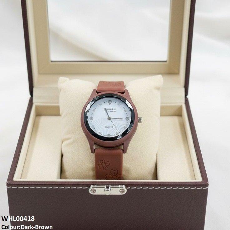 WHL00418 IWA Flower Rubber Strap Women's Watch - WHL