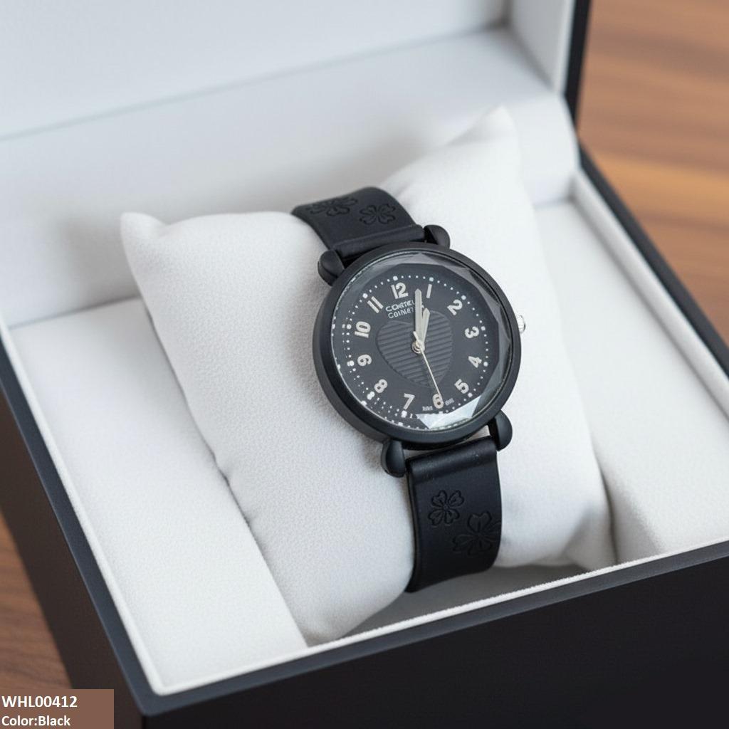 WHL00412 IWA Heart Dial Rubber Strap Women's Watch - WHL