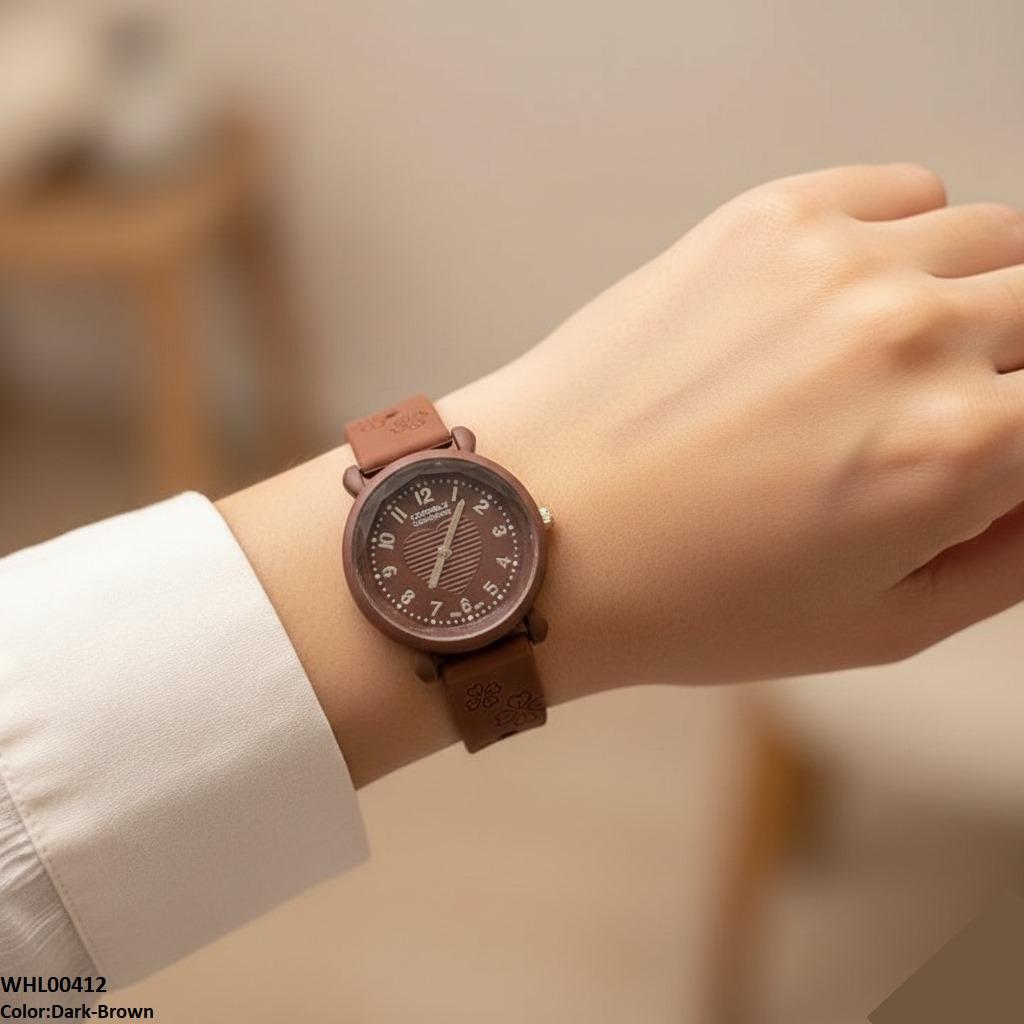 WHL00412 IWA Heart Dial Rubber Strap Women's Watch - WHL