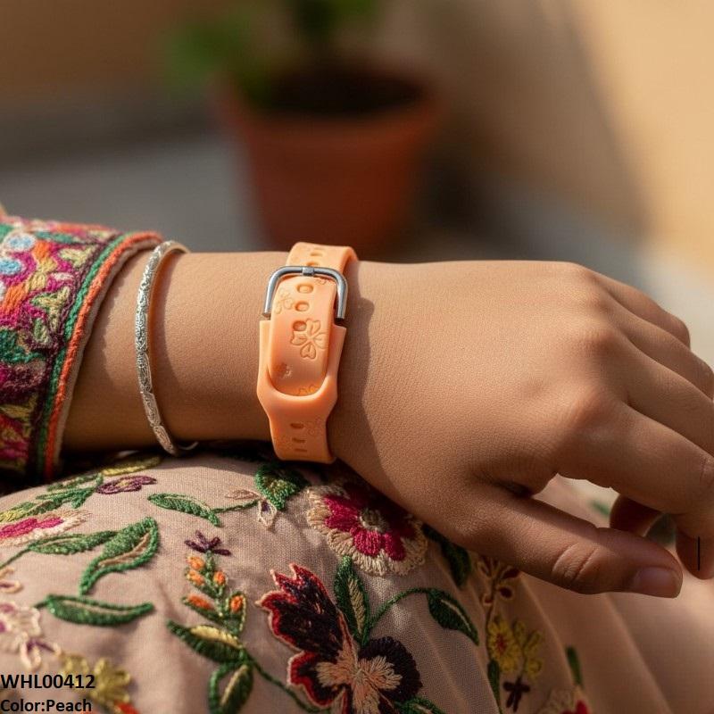 WHL00412 IWA Heart Dial Rubber Strap Women's Watch - WHL