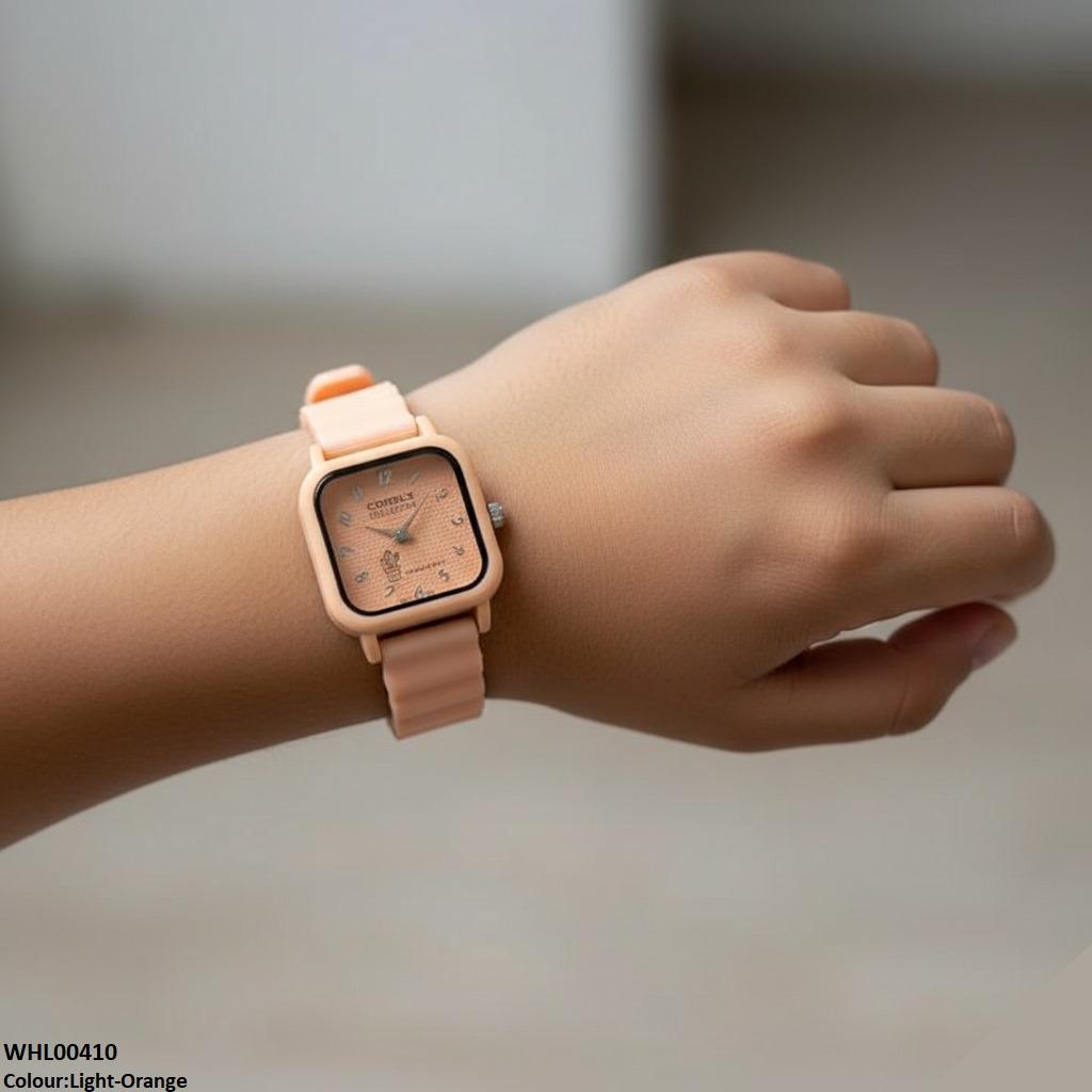 WHL00410 IWA Square Mini Box Dial Rubber Strap Women's Watch - WHL