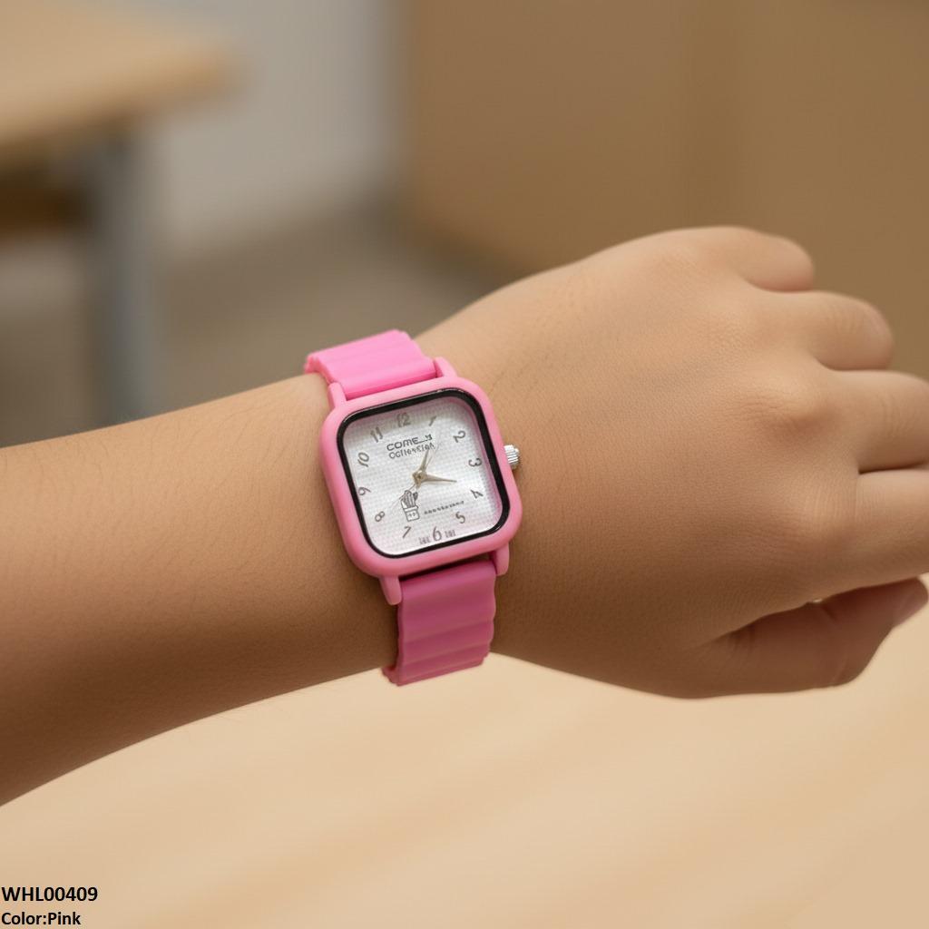 WHL00409 IWA Mini Square Dial Rubber Strap Women's Watch - WHL