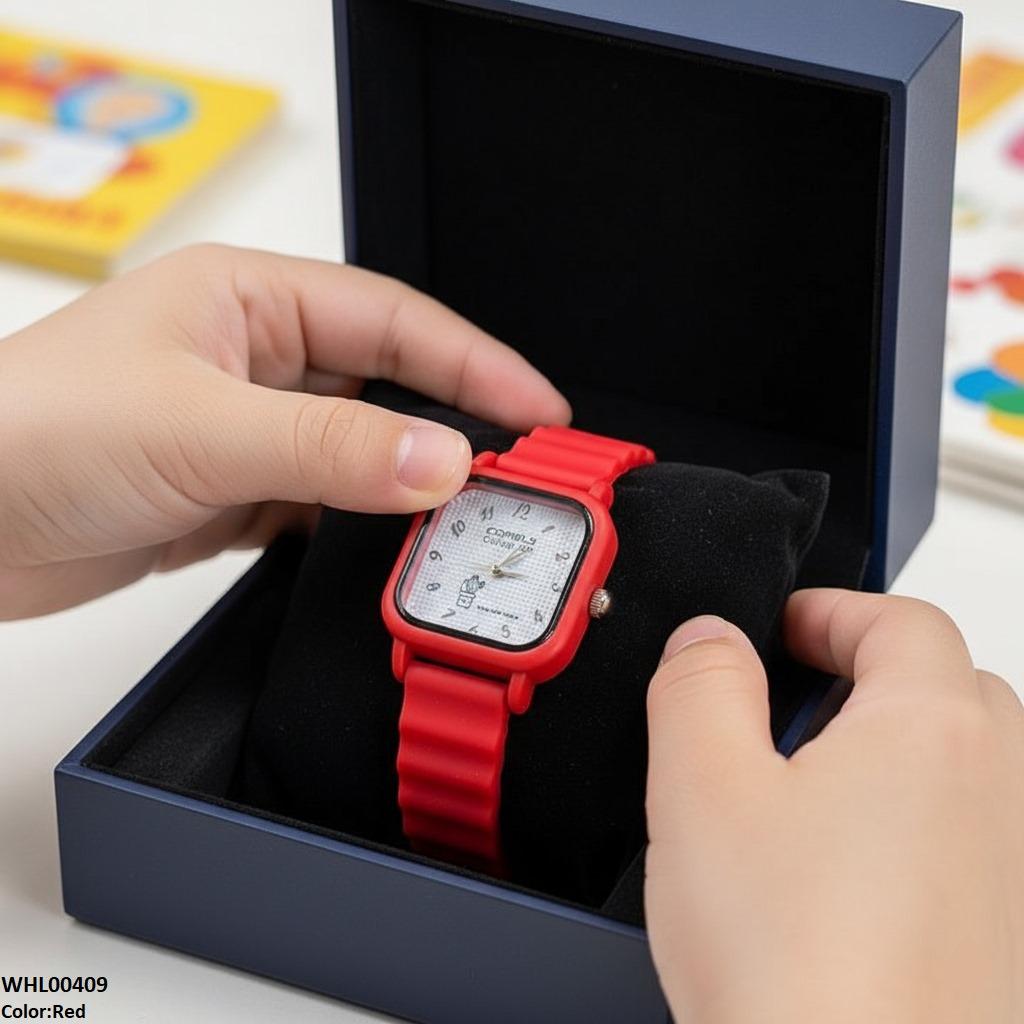WHL00409 IWA Mini Square Dial Rubber Strap Women's Watch - WHL