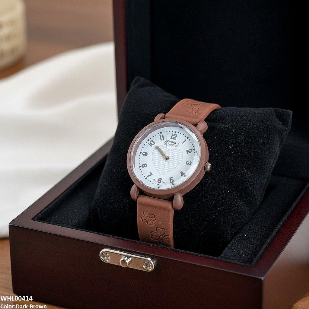 WHL00414 IWA Heart  Rubber Strap Women's Watch - WHL