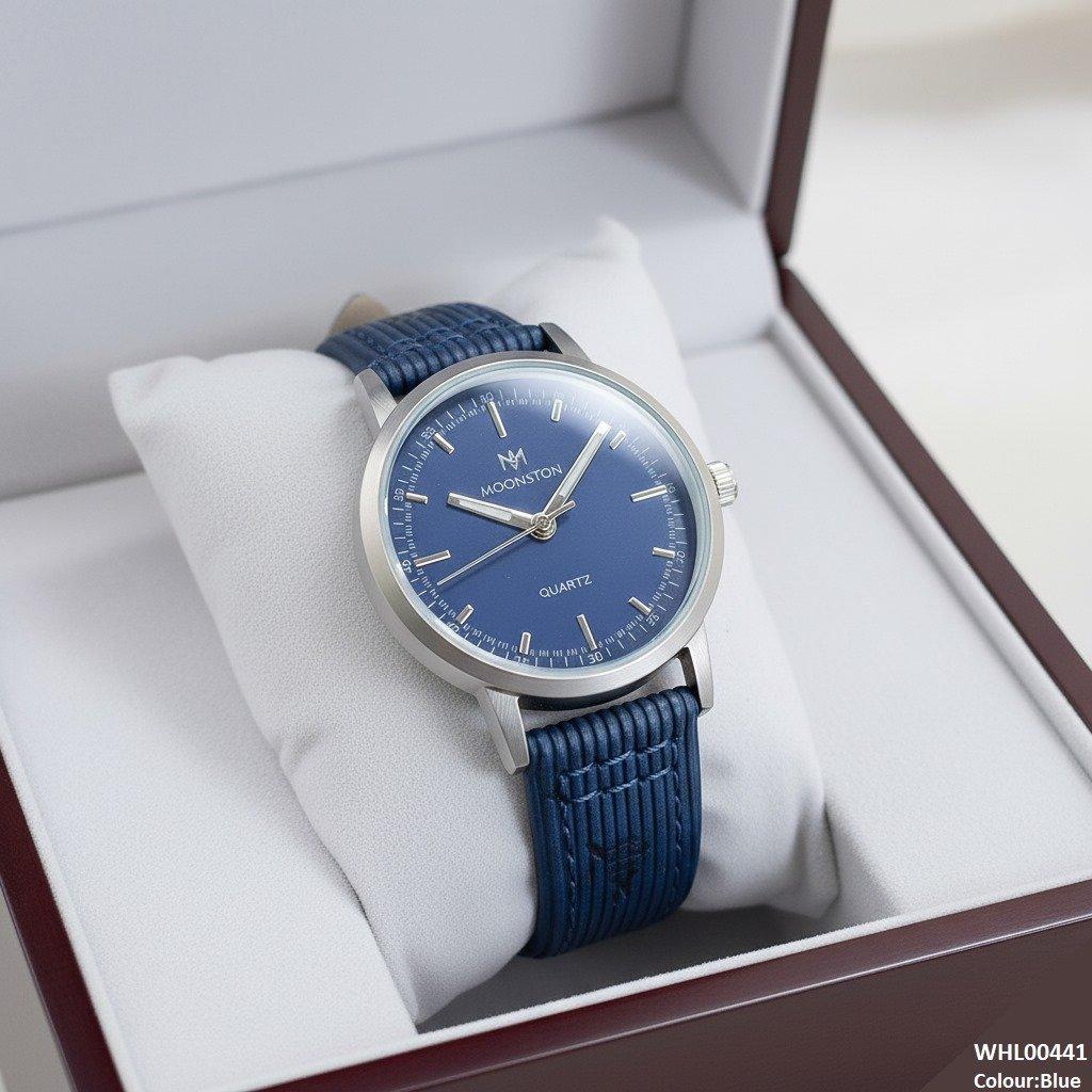 WHL00441 BWS Round Simple Dial Leather Strap Women's Watch - WHL