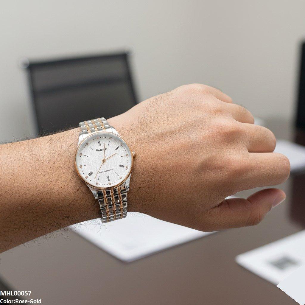 MHL00057 IWA Round Stone Dial Men's Watch - MHL